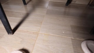 SHE MASTURBATES HER TIGHT PUSSY AND SQUIRTS POV MASTURBATION