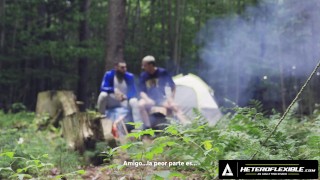 HETEROFLEXIBLE - Curious Str8 Hunks Skyy Knox & Tony D'Angelo Fuck In The Woods - SPANISH SUBTITLES