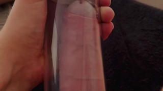Pumping up my white uncut dick