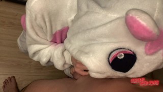Slut stepsister loves to jump on my dick. I cum in her pussy