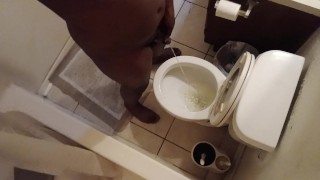 TAKING A PISS AFTER FUCKING HIS BITCH!!!!!!
