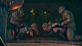 Female knight lose to monster ork - ep.1