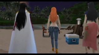 One Piece hentai Nami & Boa Hancock & Nico Robin