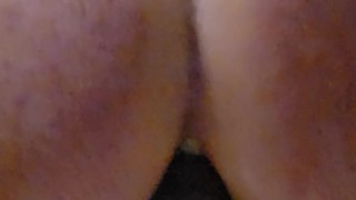 Dildo riding on the toilet