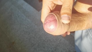 Risky Cum In Front My Naughty Neighbor Door