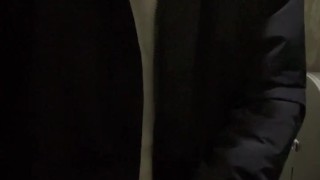 young twink actively jerking off in the toilet