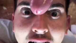 daddy gives deepthroat to his sexy twink