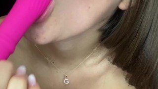 Let your hand match the rhythm of the moans