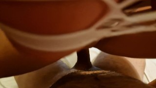 Close-up Rubbing Pussy With My Big Dick