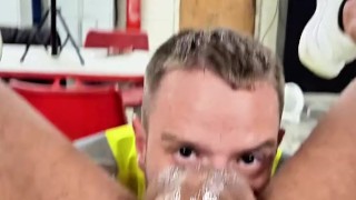 Canteen Rimming & BJ On Big Cock