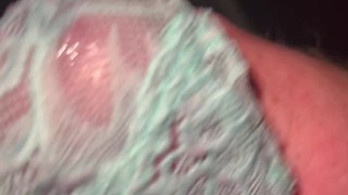 Dared to jack-off with and cum in coworker’s panties. HOT