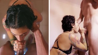 Le como la verga a mi chico y me tira toda su lechita que me encanta