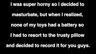 I rub my pussy on the cushion until I cum