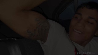 Muscle Latino boy Lucian Reed shows off his hot body