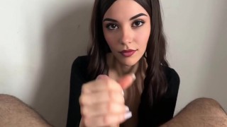 Rewarding my boy with an teasing handjob again