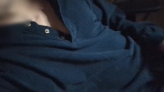 【射精】暗い部屋でオナニー自撮りした【オナニー】 I took a selfie of myself masturbating in a dark room