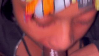 My Ex Coworker gave me sloppy head and let me cum in her mouth