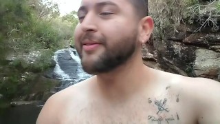 My friend called me before class to get naked at the waterfall.