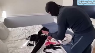 Thief finds lonely wife masturbating and fucks her