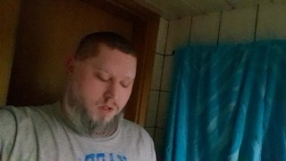 Masturbating in a friends bathroom