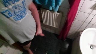 Masturbating in a friends bathroom
