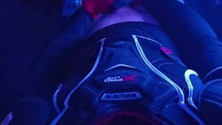 Cup Bulge & Shoulder Pads—Watch Me Edge in Full Gear
