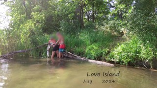 On kayaking trip we stop on a tiny island to fuck other couple caches us right before orgasm