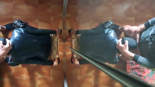 I am chairtied and he fucks my face for 10 minutes until he cums in my mouth