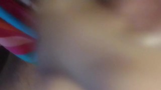 Barely legal 18 year old plays with cock and cums