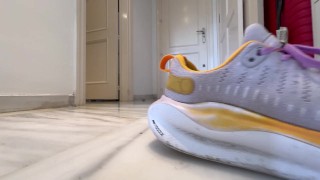 tiny trapped in giants loofah during shower