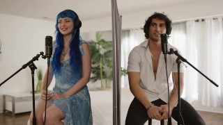 Blue-Haired Goddess Jewelz Blu Has An Intense Orgasm While Riding Zane Walker