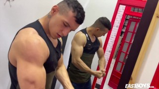 Beautiful hot hunk boy Jhon Bianco shows off muscles