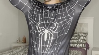 GAY SPIDERMAN using my SUPERPOWER, No Hands CUUM😏