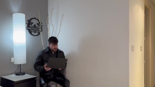 latex catsuit & leather jacket spy captured