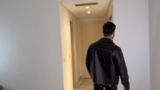 latex catsuit & leather jacket spy captured