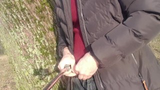 Femboy Posing, Showing Ass in Park