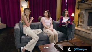 GIRLSWAY - College Babes Haley Reed & Freya Parker Delightfully Taste Each Other's Pussies