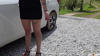 Leo Wild and Lil Timy convince a stranger to fuck her while they repair her car