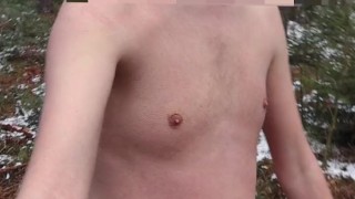 Naturist in the Snow: Forest Bathing in WINTER (TEMPERATURE BELOW ZERO) - KolowskiBRO