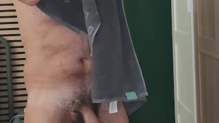 Hung Mature Daddy Itapapixxl Steps Out the Shower with Just a Towel Thick Uncut Cock Ready