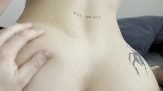 Morning Pov Quickie with Russian teen Ends with a Messy Cum on Tits