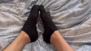 Sexy Twink Boy Plays With Socks And Feet