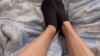Sexy Twink Boy Plays With Socks And Feet