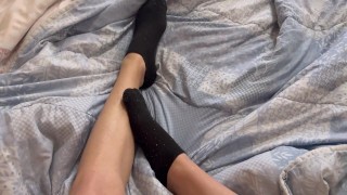Sexy Twink Boy Plays With Socks And Feet