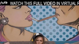 Solo brunette fuck dool,Kity is plays with a sex toy,in VR.