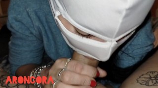 18 year old Russian girl gives a nice blowjob and swallows cum at my house aroncora