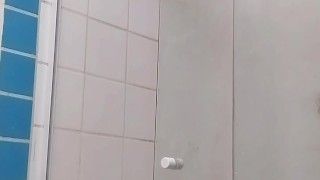 I arrived from training and took a nice shower in the cold weather.