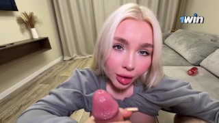 Big ass chick poses for you. She takes cock in her mouth and pussy and cum on her face.