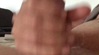 Eding out a huge load, then I kept stroking for a second cumshot!