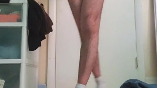 twink breaking in a new thong